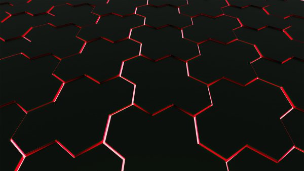 Black-red-hexagon-geometry-pattern