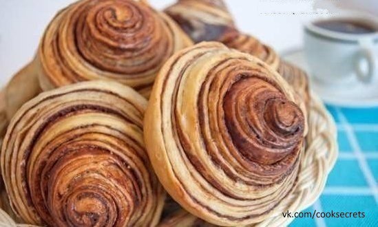 Булочки Зебра с шоколадной прослойкой