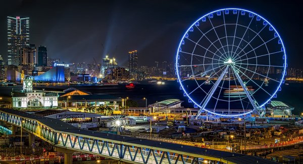 Man made-hong kong-building-city-cityscape-ferris