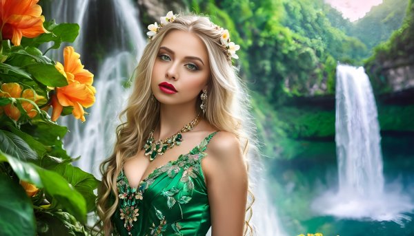 Девушка,фэнтези,блондинка,зеленые глаза.09