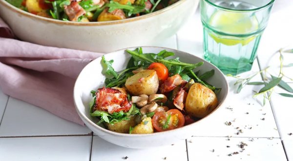 Картофельный салат - с шампиньонами
