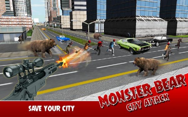 Monster Bear City Attack v1.0 [Мод много