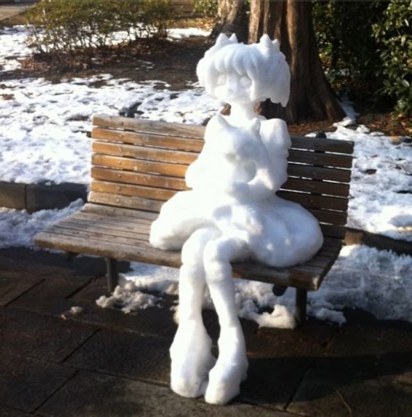 Аниме снеговичек