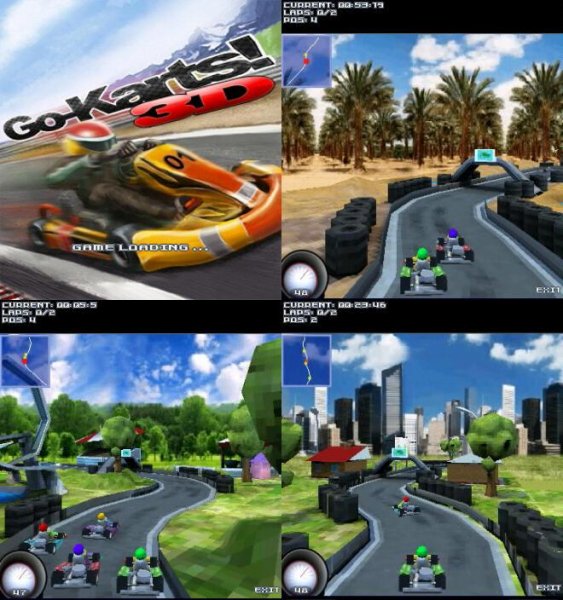 Go-Karts 3D 128x160 rus