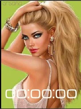 14 Шикарная блонди ани цифр часы