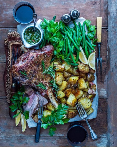 мяско овощи зелень лимончик картошечка