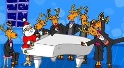 ФЛЭШ НОВОГОДНИЙ ПРИКОЛ ОЛЕНИ ПОЮТ