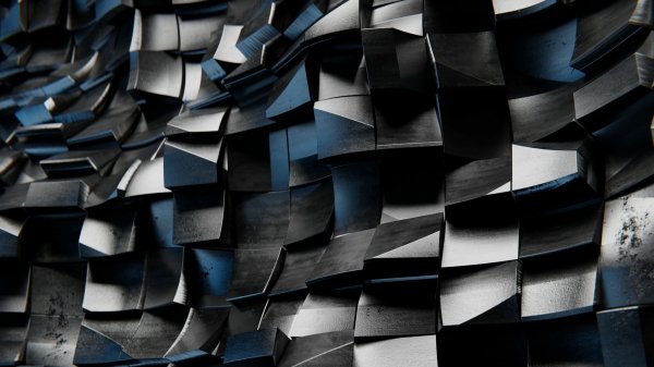 Black-geometry-texture-metal-blue-abstraction