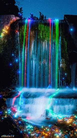 Neon+Waterfall+Animation