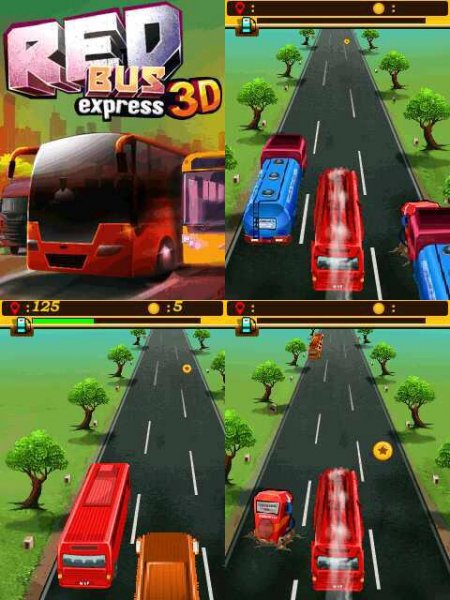 Red Bus 3D 320x240