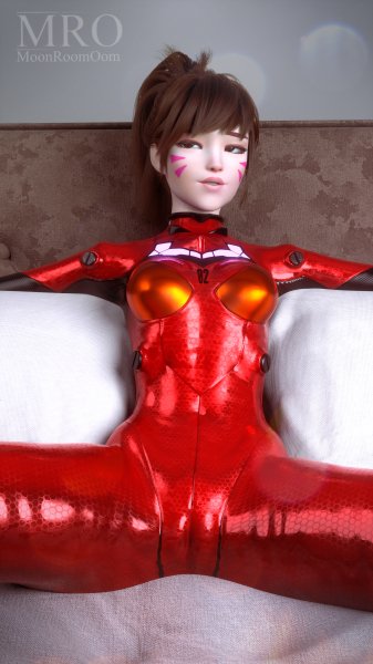 Dva's cosplay, private in her bed-f16