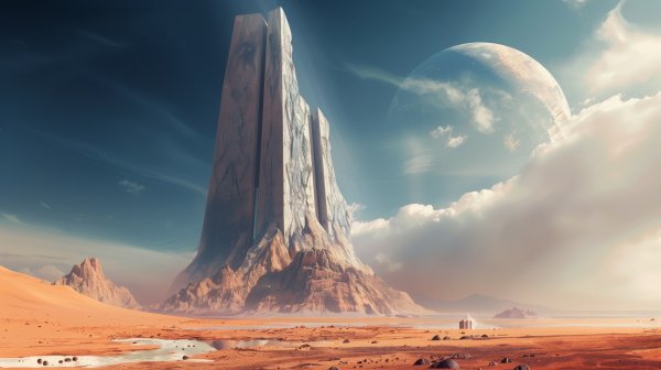 Ai-art-desert-planet-building