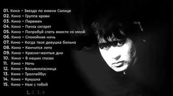КИНО - СБОРНИК ПЕСЕН ГРУППЫ КИНО