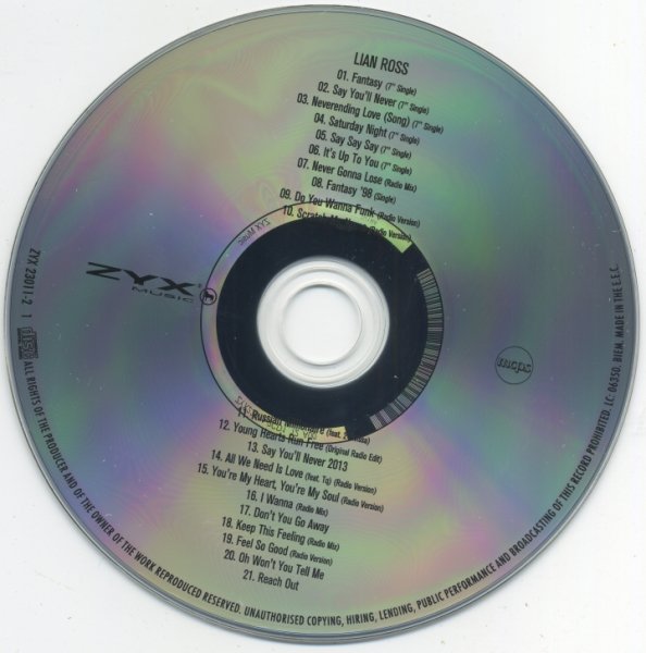 LIAN ROSS - GREATEST HITS &amp; REMIXES /// Album CD-1, GERMANY - 2016