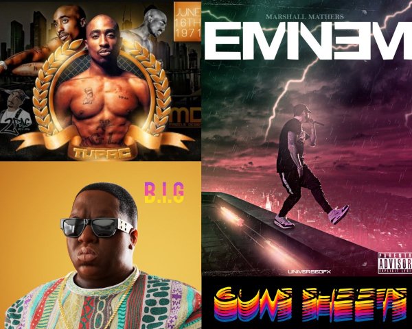 2Pac &amp; B.i.G &amp; Eminem - #Guns Sheets