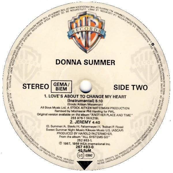 Donna Summer - Love's About To Change My Heart (Instrumental)