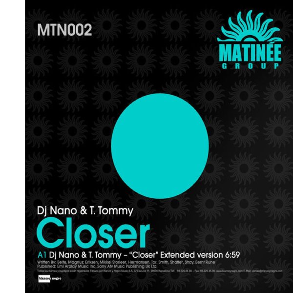 DJ Nano, T. Tommy, Javi Reina - Closer (Javi Reina Remix)