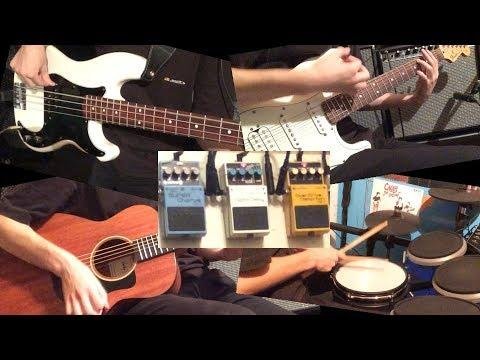 Фанат гр. Кино - Кавер на песню Стук. Группы Кино. Гитары, бас, барабаны.