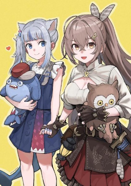 Nanashi Mumei and Gawr Gura - Eye of the Tiger