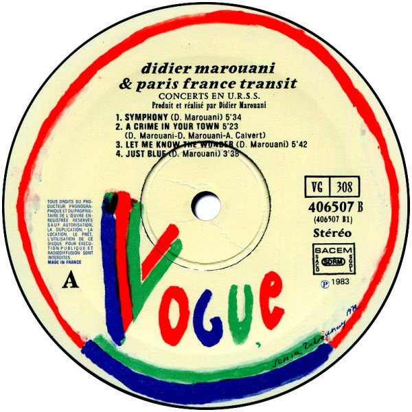 Didier Marouani &amp;  Paris France Transit - Disc 2 Side A