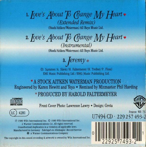Donna Summer - Love's About To Change My Heart (Instrumental)