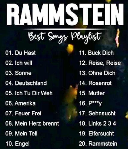 ⭐ RAMMSTEIN ⭐ - BEST SONGS PLAYLIST