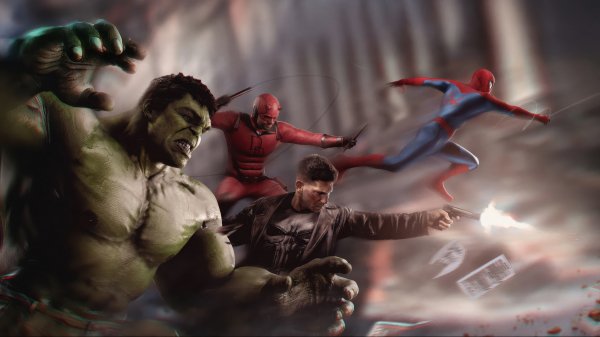 Spiderman-brand-new-day-hullk-punisher-daredevil-4k 637@5@q