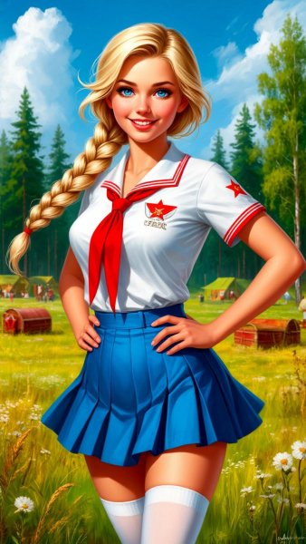 Славя из игры "Бесконечное лето"