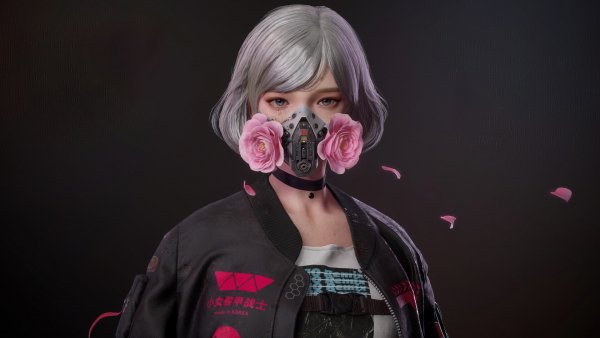 Cyberpunk-girl-flower-gas-mask 4K-8.3164