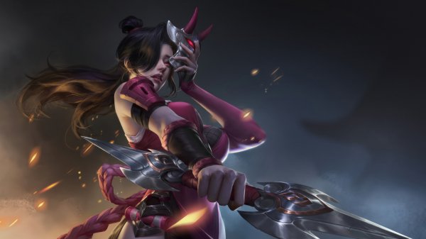 Fantasy-girl-ninja-assassin-mask-4k-wallpaper