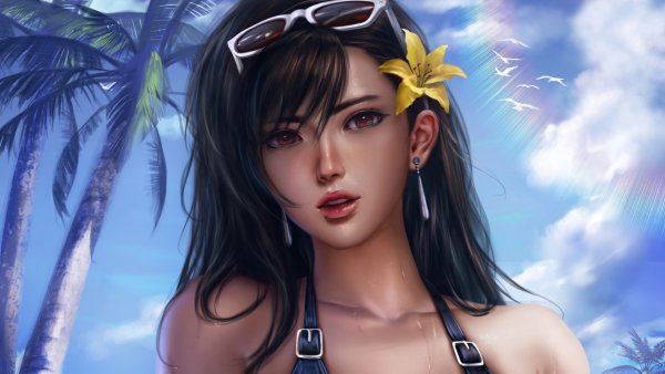 Tifa-lockhart-beach-summer-ff7-remake 4K-3.2749