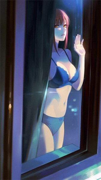 Макима,не переживай, ну да, в этот раз за шторой никого нет: