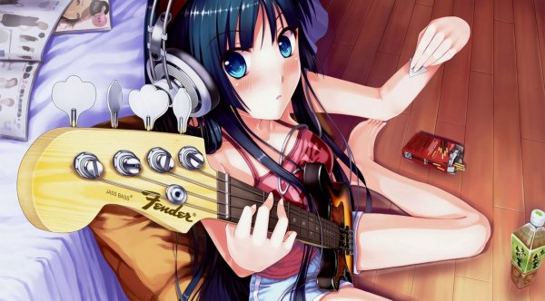 Anime girl guitar