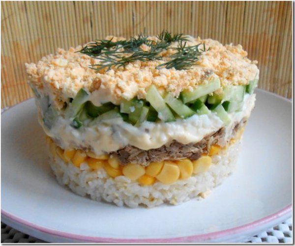 СЛОЕНЫЙ САЛАТ КАПЛЯ ВОДЫ