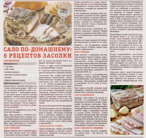 Сало по - домашнему