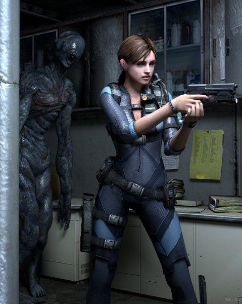 jill and little monster by 3smjill-d6drg