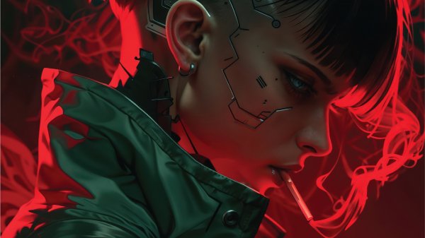 Cyberpunk-girl-smoking-sci-fi-4k 337@5@d