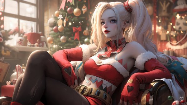 Harley-quinn-dc-christmas-4k 288@5@j