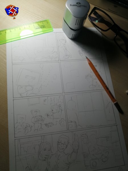 Рабочие моменты комиксиста