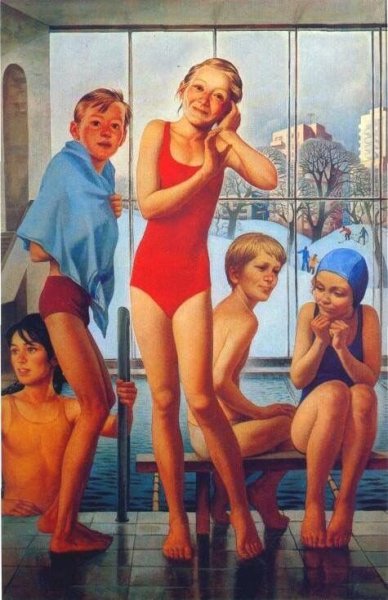 Юрий Ракша. Маленькие купальщики. 1979 г.