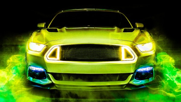 Green-ford-mustang-4k-8s