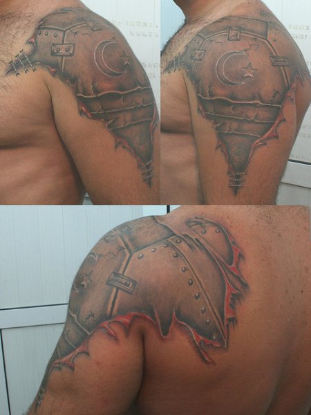 3d-ripped-skin-armor-tattoo-on-shoulder