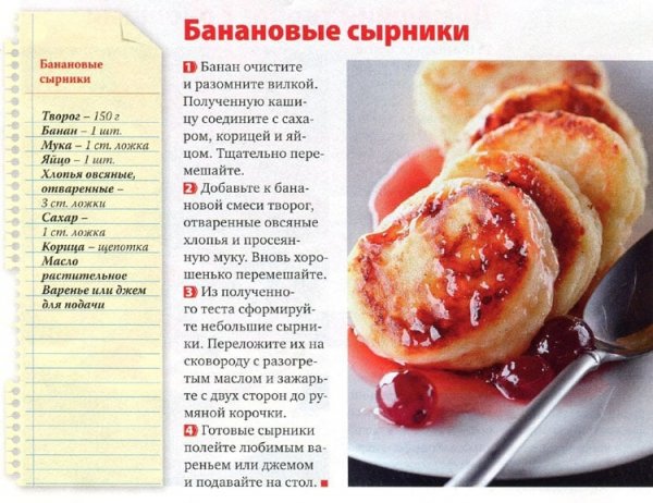 Банановые сырники