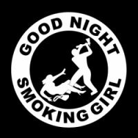 good night smoking girl