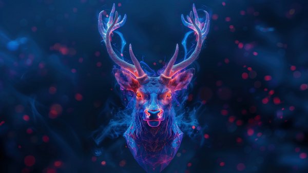 Reindeer-digital-art-4k 212@5@q