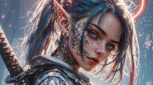 Fantasy-elf-girl-sci-fi-cyberpunk-4k 369@5@c