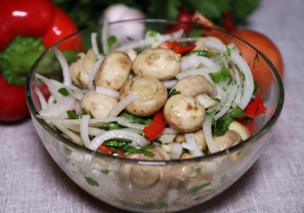 Маринованные шампиньоны за полчаса