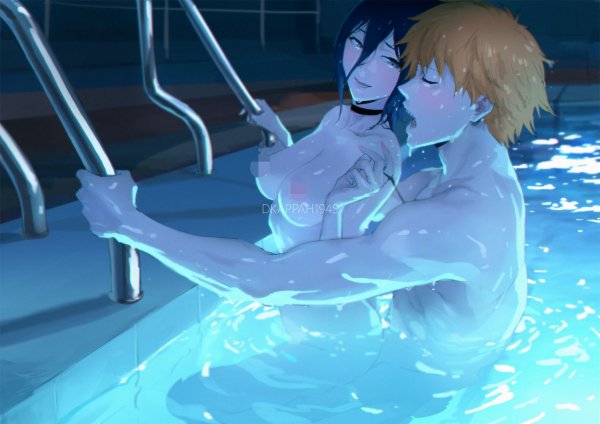 Reze and denji chainsaw man drawn by spykeee 71ea1b4