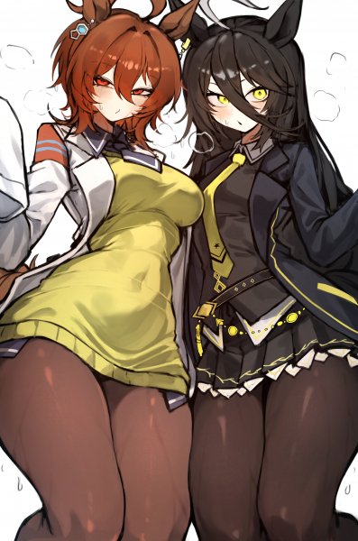 Agnes tachyon and manhattan cafe umamusume drawn by sh