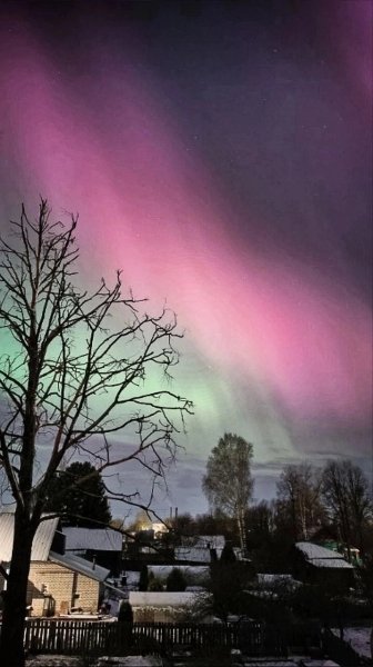 Недавно Северное сияние по многим регионам